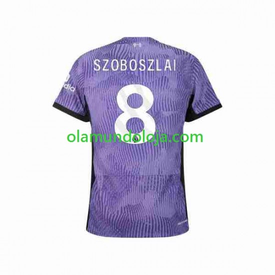 Camisola Liverpool Dominik Szoboszlai 8 Homem Equipamento Terceiro 2023-2024 Manga Curta